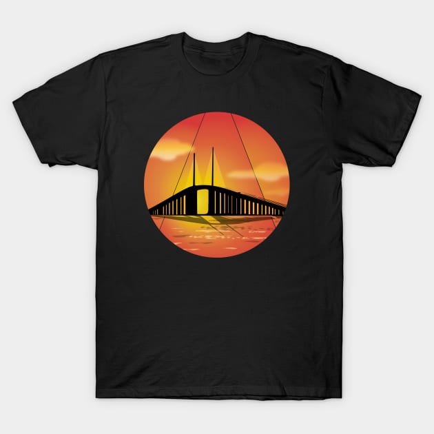 Skyway Bridge vector art T-Shirt by Cobb's Creations